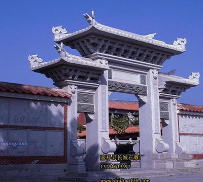 石牌坊寺院石雕山门介绍