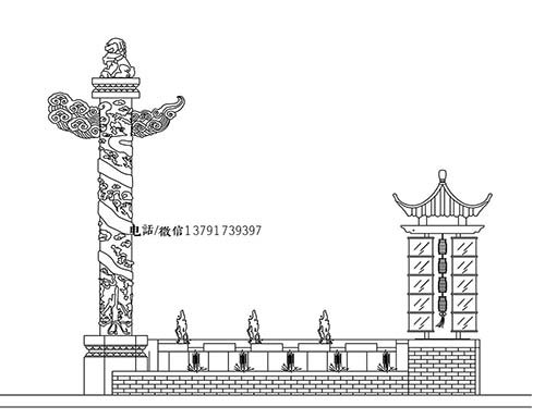 五个好看的汉白玉石雕华表图片